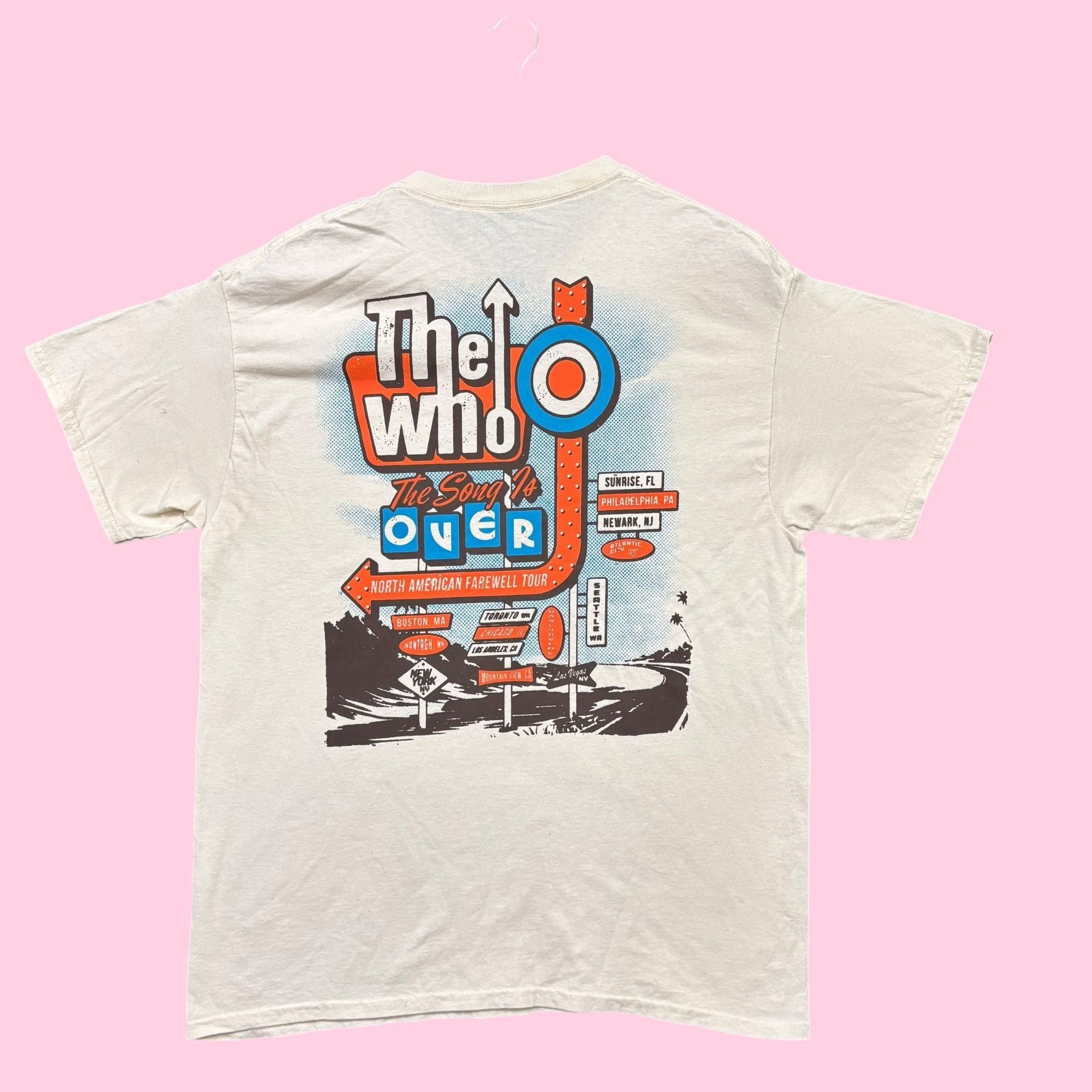 Band Tees The Who The Song Is Over Farewell Tour Rock Band Tee L Hoodie Sweatshirt | PrintMintTees.com