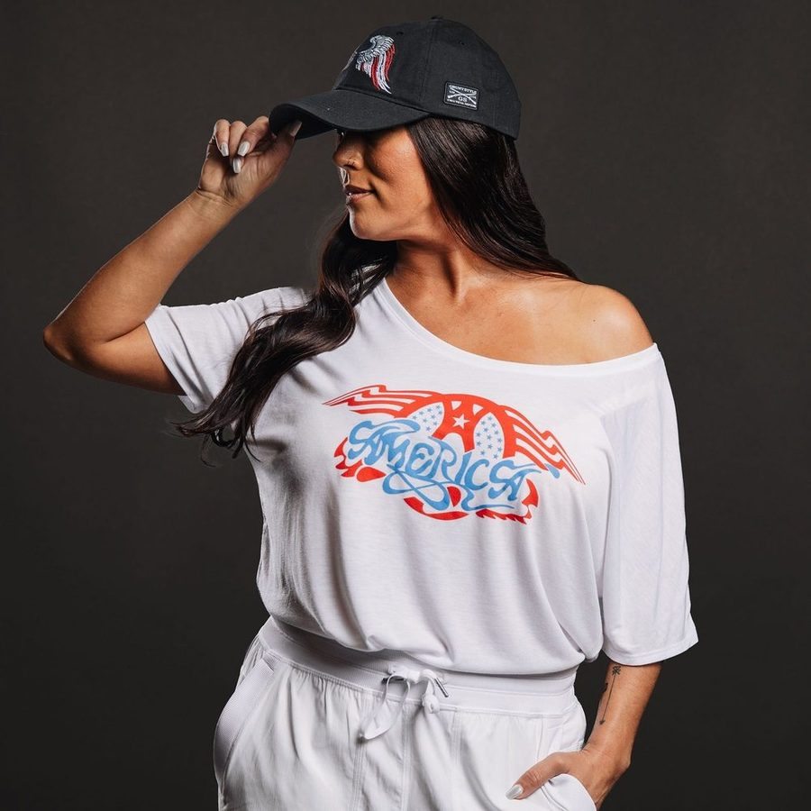 Women's AeroAmerica Slouchy Fit T-Shirt - White