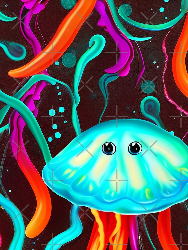 An adorable multicolored jellyfish by MetaLinda