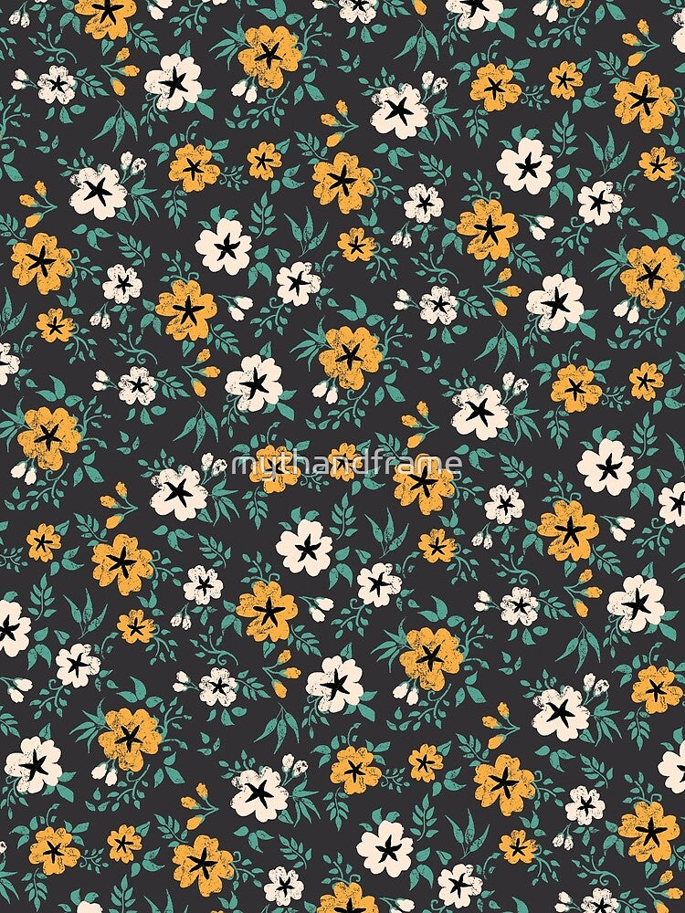 Floral Cheer Cute Ditsy Flowers Pattern by mythandframe
