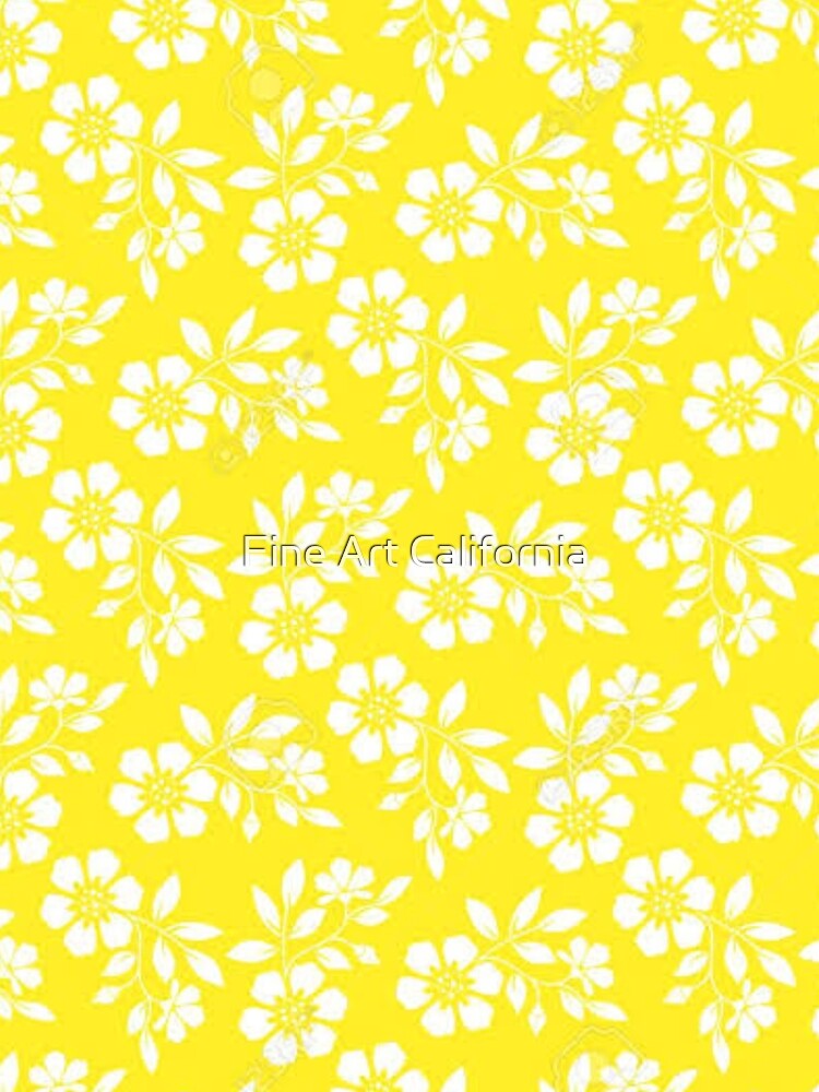 Yellow flowers patter by Fine Art California