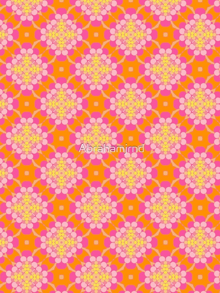 art flowers colorful floral seamless repeat pattern by Abrahamjrnd