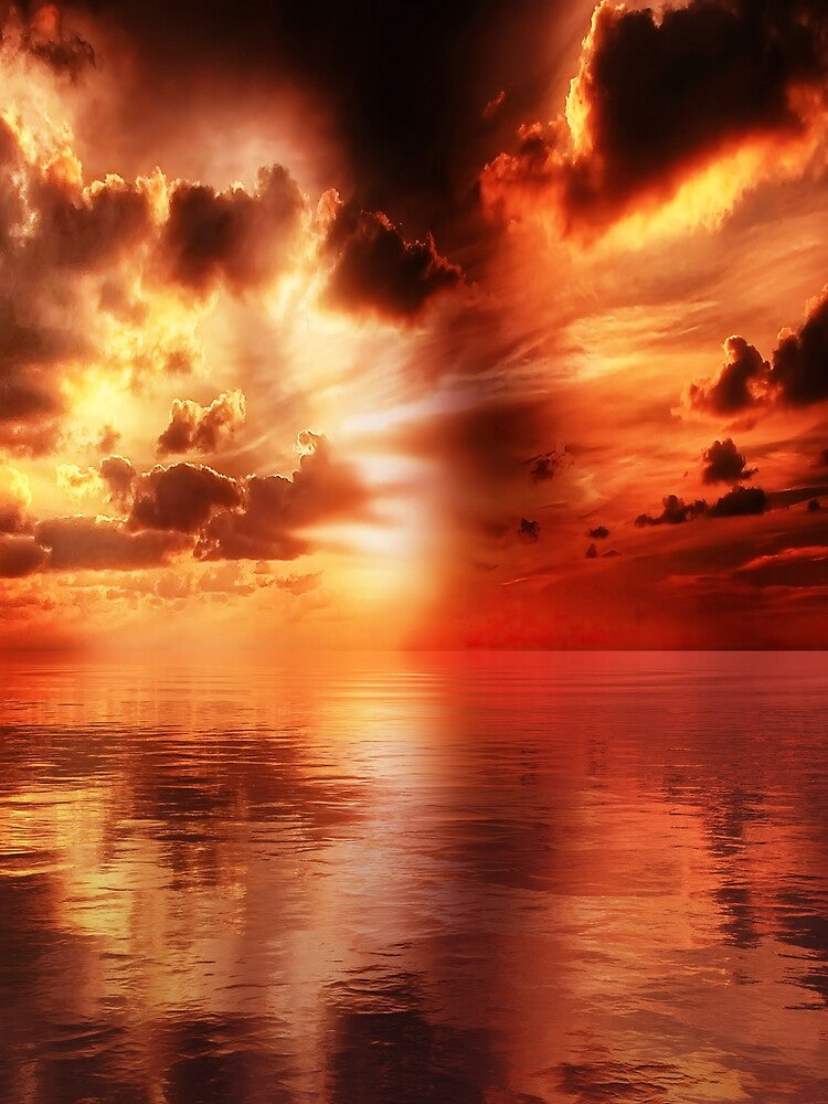 Sunset Reflection in the Sea Water by bestoffers