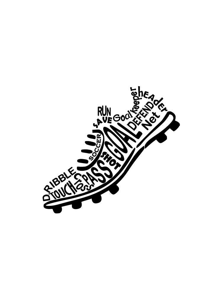 Soccer Shoe With Words by RhondaCav