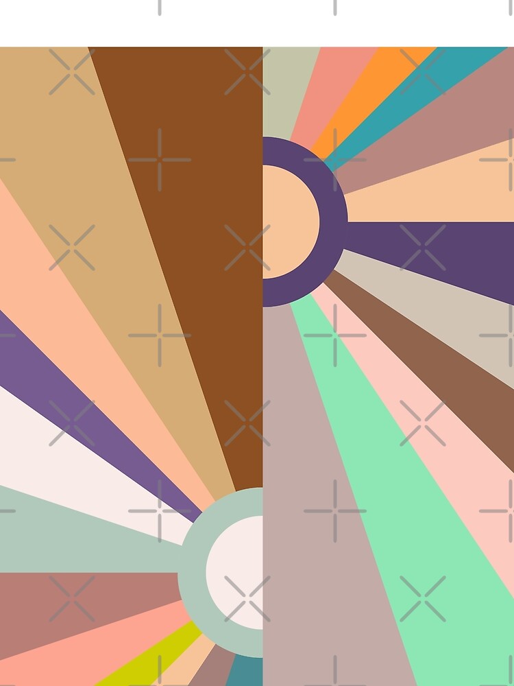 Offset Retro Sunset Rainbow 8 by MaryJaneRC
