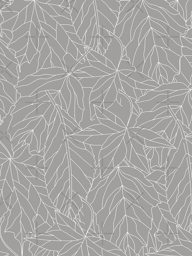 Leaf Collage white outline by onjcdesign