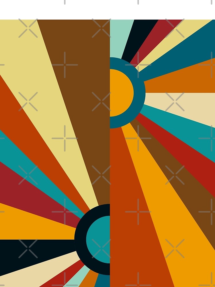 Offset Retro Sunset Rainbow 12 by MaryJaneRC