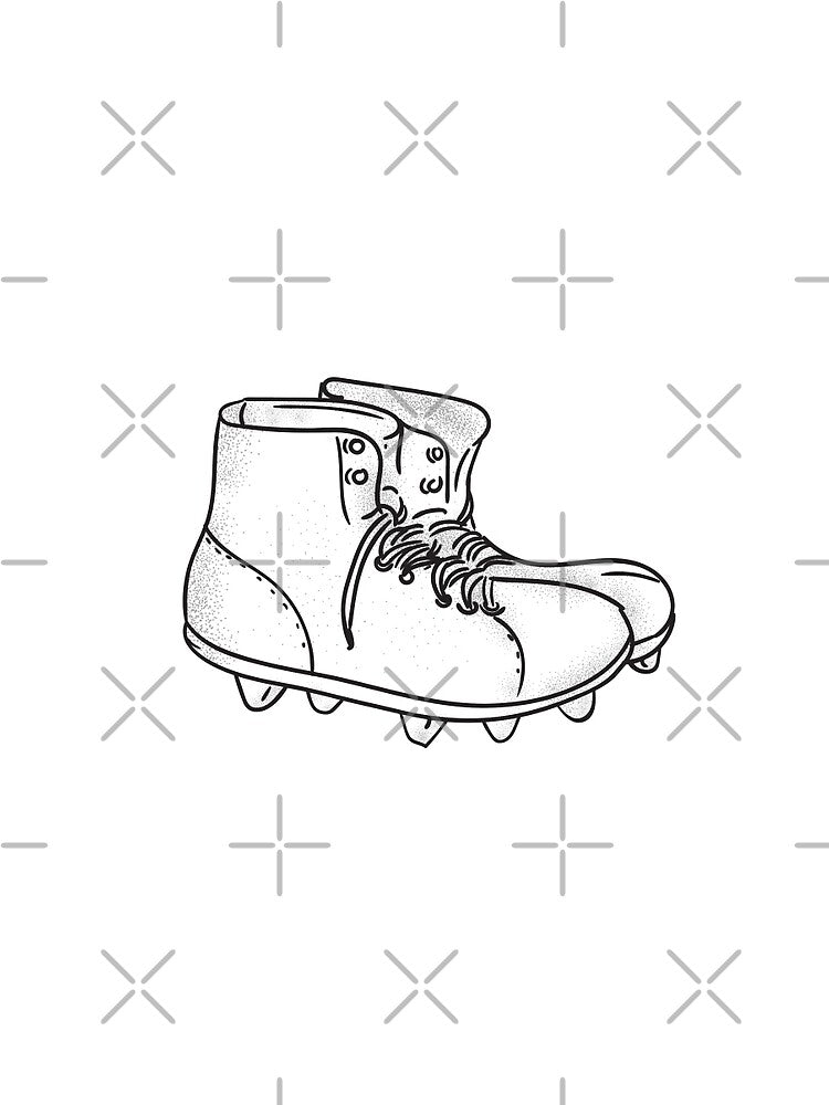 Vintage American Football Boots Drawing by patrimonio
