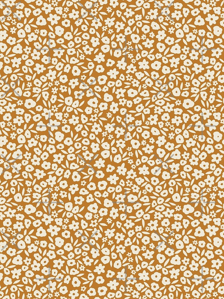Copper Boho Floral Flowers by Erin Kendal