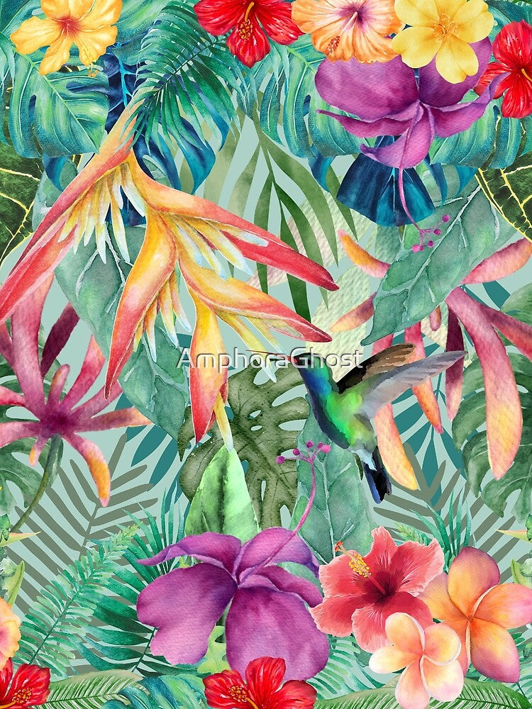 Tropical Paradise Pattern Collage Decorative Design by AmphoraGhost