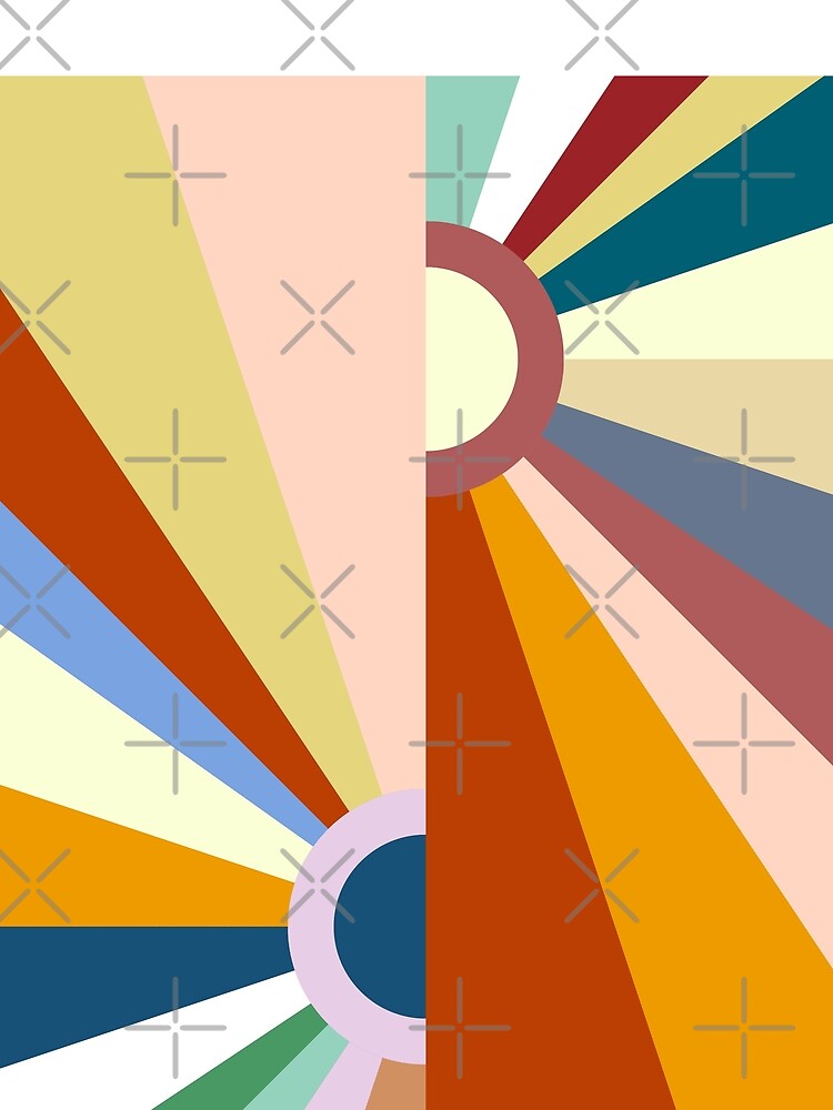 Offset Retro Sunset Rainbow 11 by MaryJaneRC