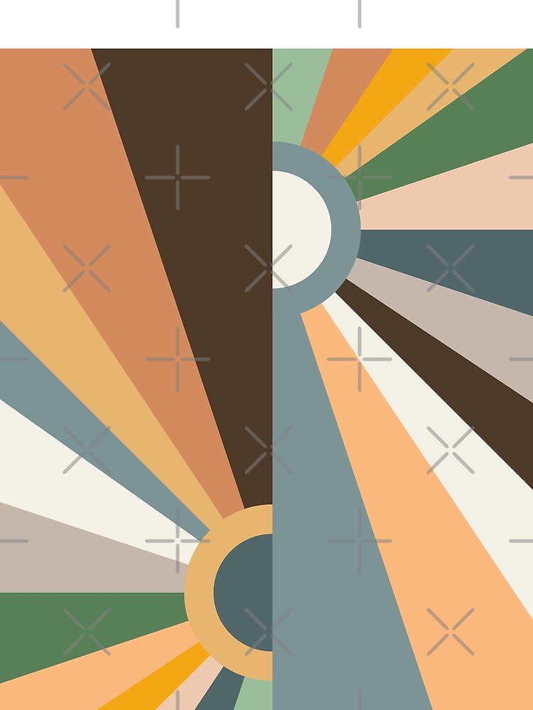 Offset Retro Sunset Rainbow 5 by MaryJaneRC