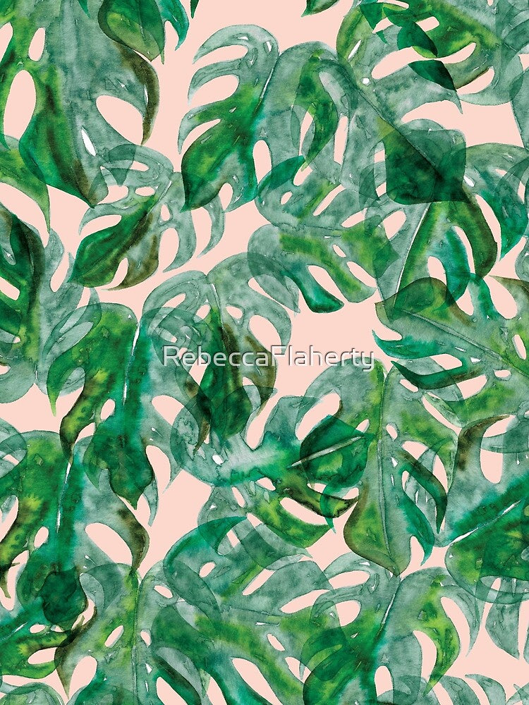 Tropical Monstera Leaf Pattern by RebeccaFlaherty