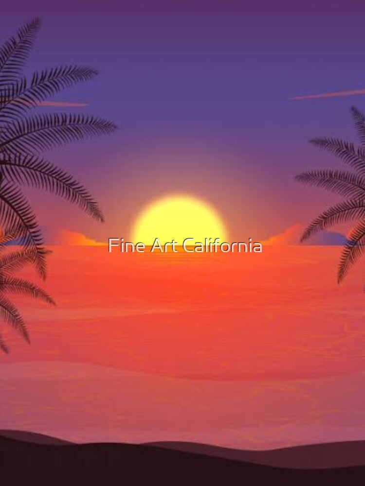 sunset sticker by Fine Art California