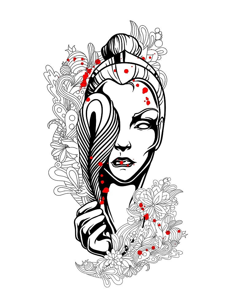 Floral Woman Vector T-shirt by Luxoss