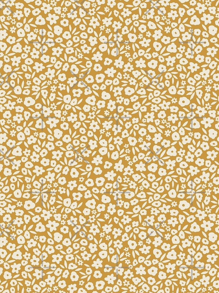 Golden Yellow Mustard Floral Flowers by Erin Kendal