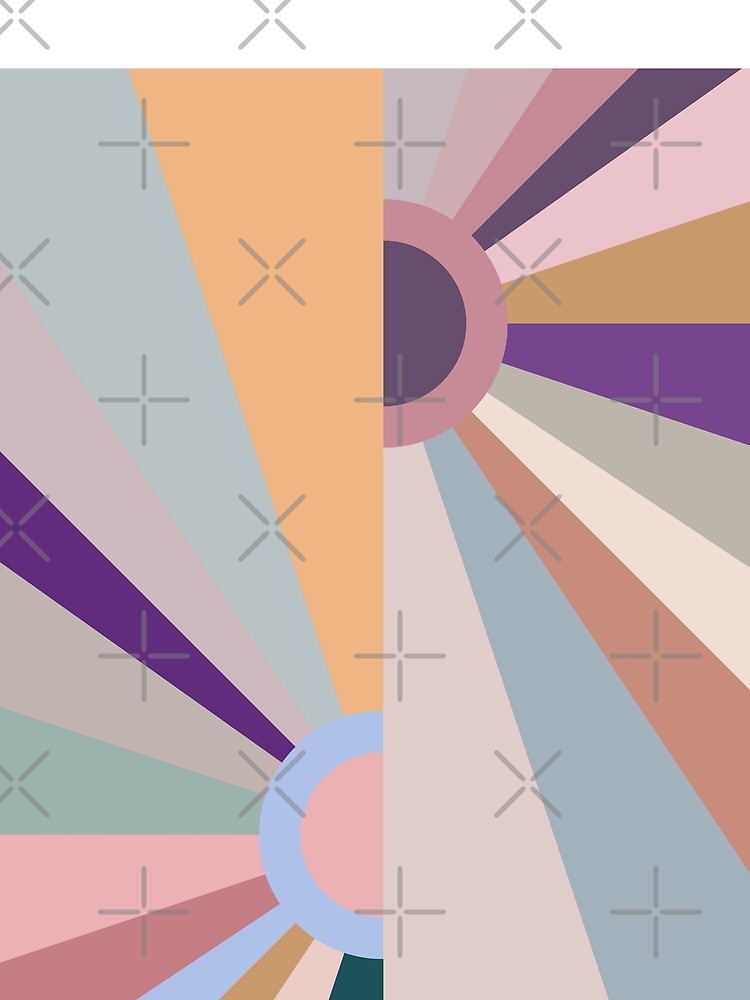 Offset Retro Sunset Rainbow 9 by MaryJaneRC