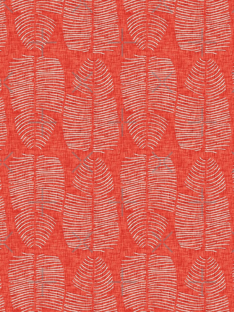 Moody Tropical Leaves Firebrick by susycosta