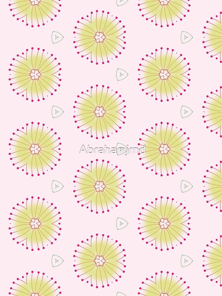 cute spring natural nature garden whimsical bird seamless colorful repeat pattern by Abrahamjrnd