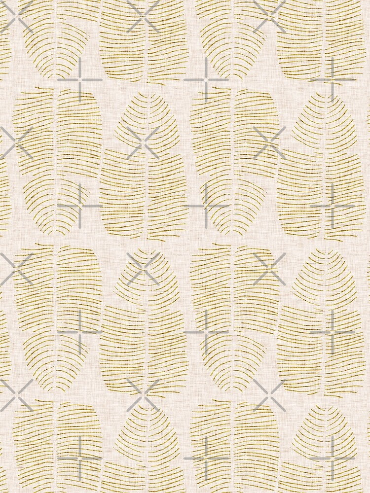 Moody Tropical Leaves Antique White by susycosta