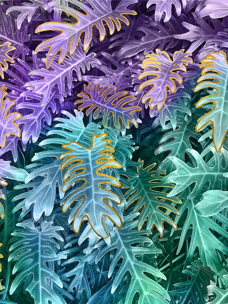 Beautiful Tropical Leaf Pattern by Annalee Beer