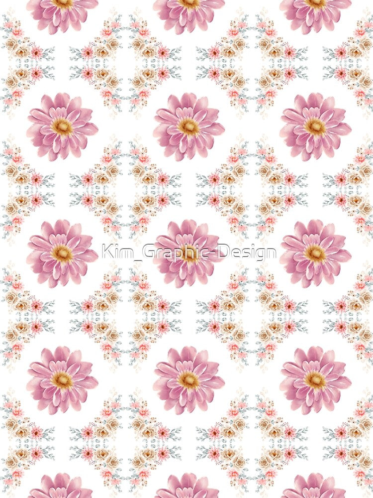 Floral Pink Pattern by Kim_Graphic-Design