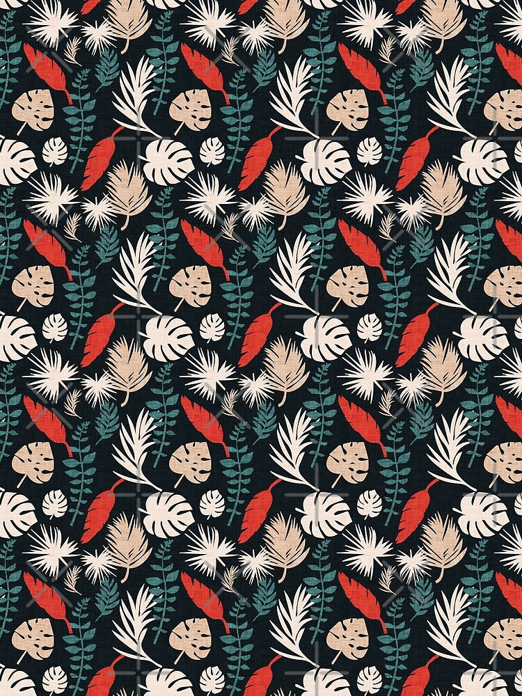 Moody Tropical Flora Blue Grey by susycosta