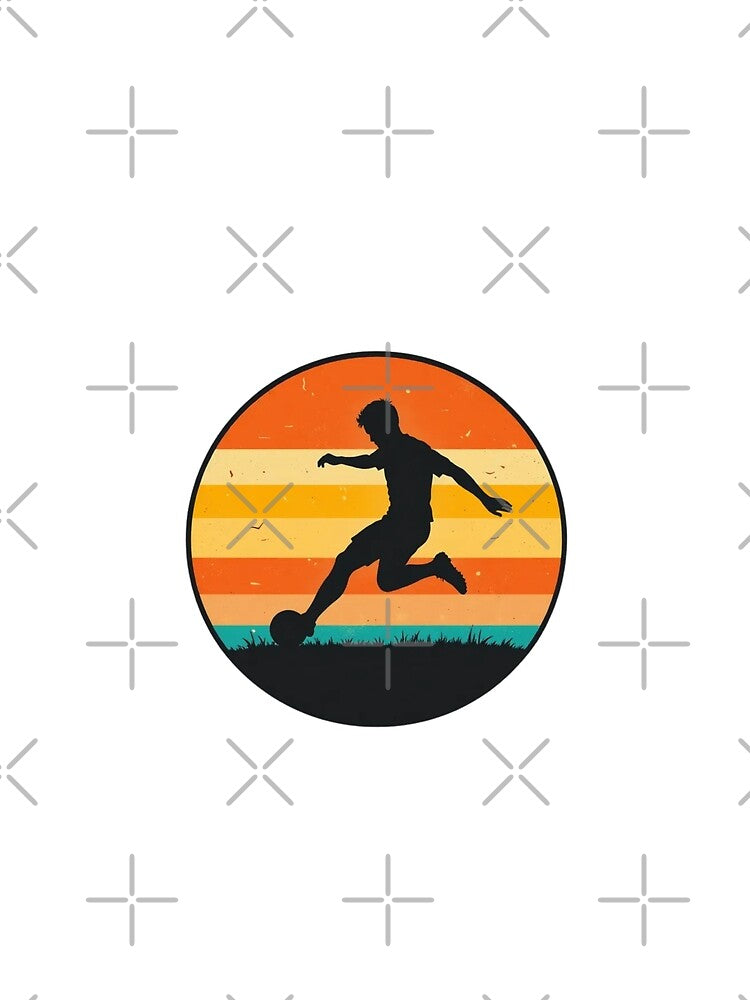 Vintage Soccer Player Retro Football Sunset Vibes by Kia Blaze
