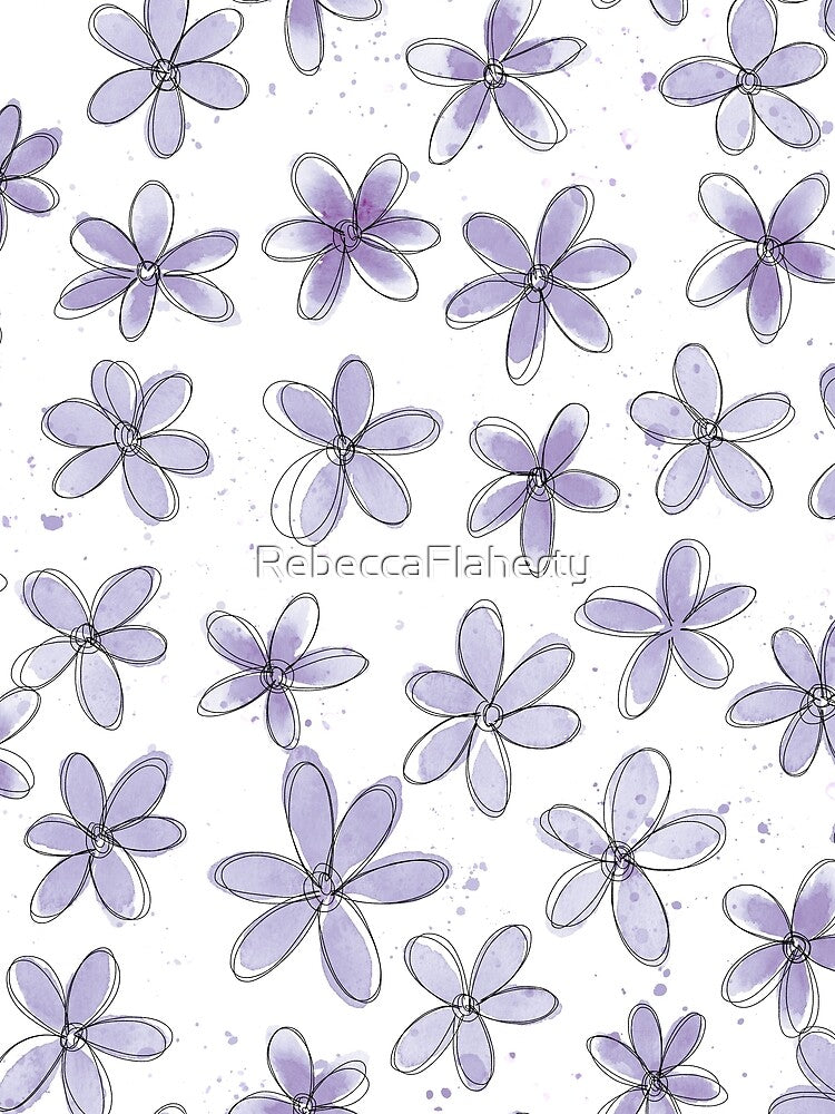 Floral Pattern #6 | Light Purple by RebeccaFlaherty
