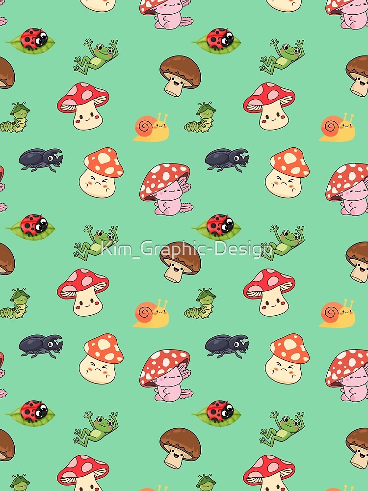 Mushroom Pattern by Kim_Graphic-Design