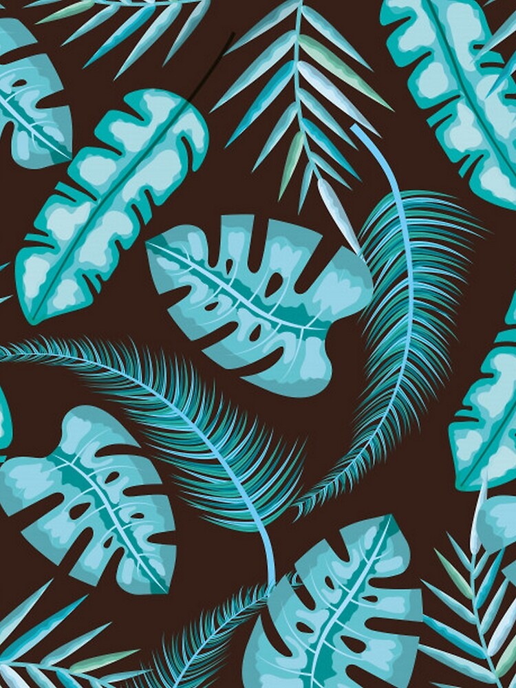 Tropical Foliage - Aqua by pugmom4