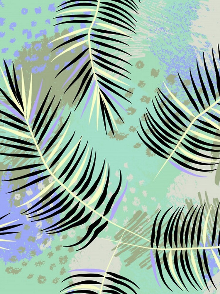 Gorgeous Mint Green Tropical Pattern by pugmom4