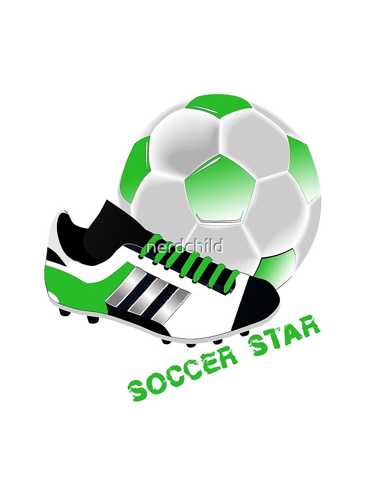 Lime Green Soccer Star by nerdchild