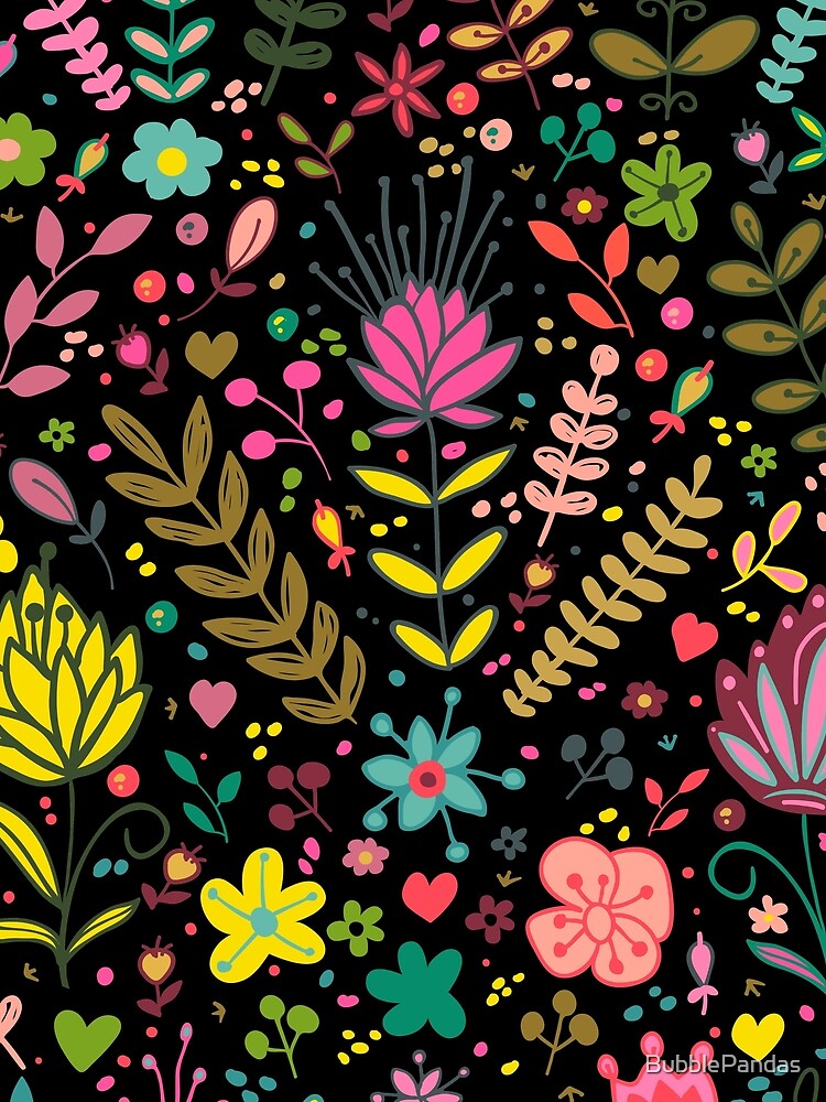Black Floral by BubblePandas