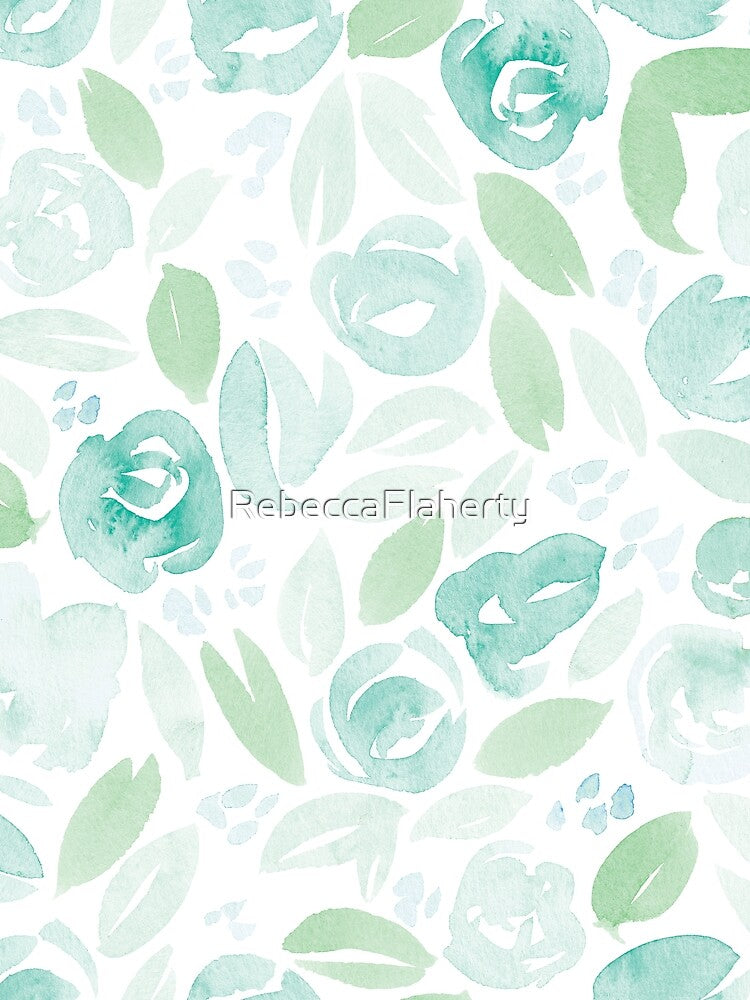 Floral Pattern #2 | Green Palette by RebeccaFlaherty