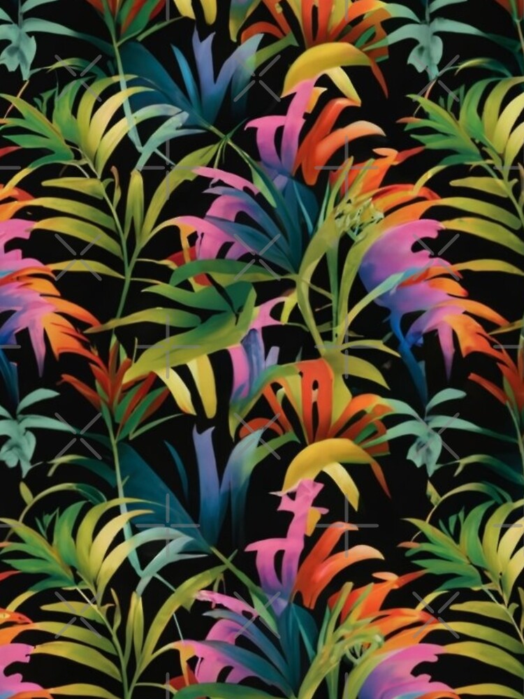 Tropical jungle full of vivid leaves,living tropical forest green leaves logo image by gulka8