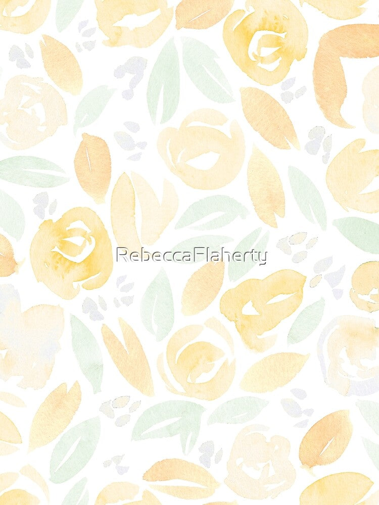 Floral Pattern #2 | Peach Mint Palette by RebeccaFlaherty