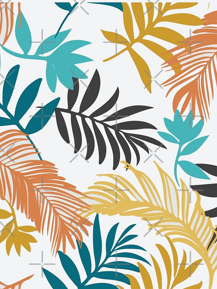 Flowers with Leaves and seamless pattern botanical illustration by Mahe-Art