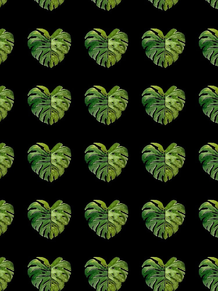 Big palm leaf black pattern watercolor illustration by Yana Mustafina | Boho Soulful Designs