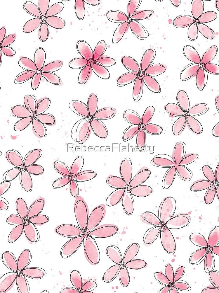 Floral Pattern #6 | Blush Pink by RebeccaFlaherty