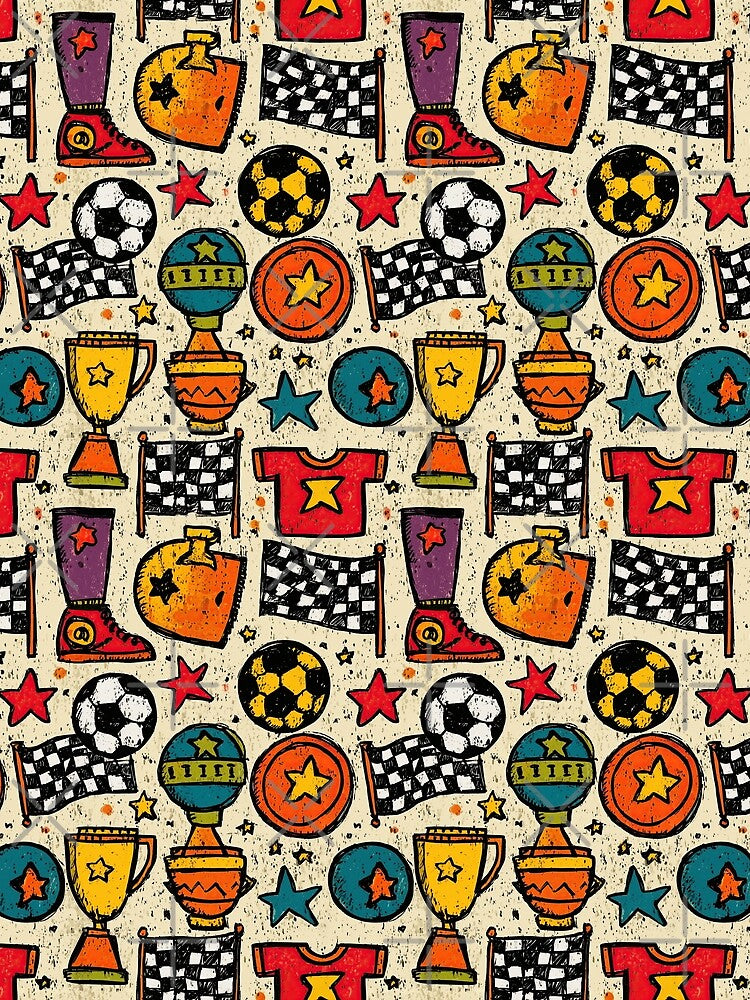 Colorful Youth Soccer League Art by Piotrek0001