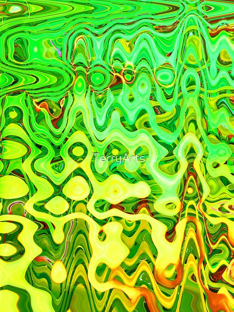 Hippie Style Tropical Colors Abstract Botanical Fruity Lemon and Lime Shades 4 of 4 by Beachy