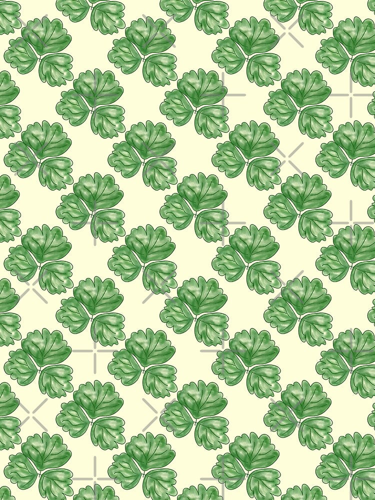 Watercolor Abstract Columbine Leaf Pattern by DesignsbyPheby