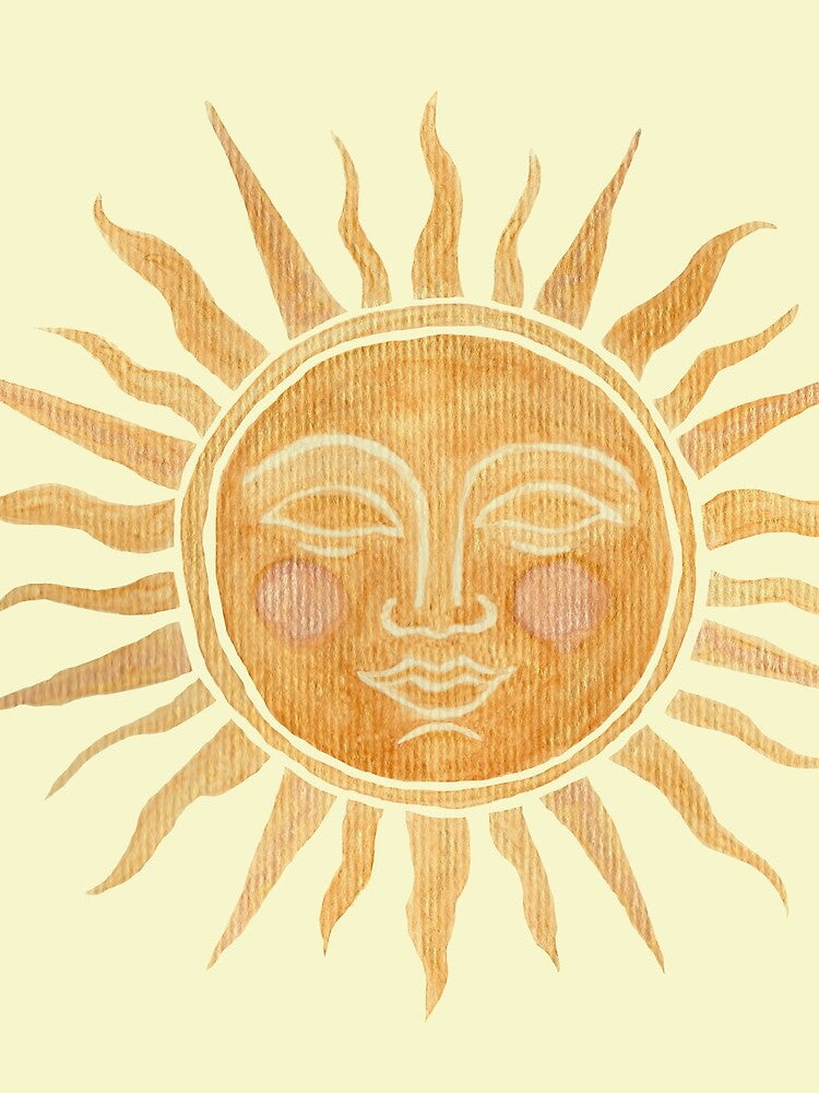Terracotta Sun Dream - Soft Vintage Yellow Ground by Piret Victoria Ribas