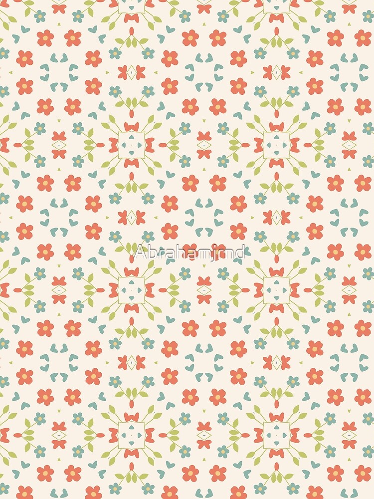 abstract flowers colorful floral seamless repeat pattern by Abrahamjrnd