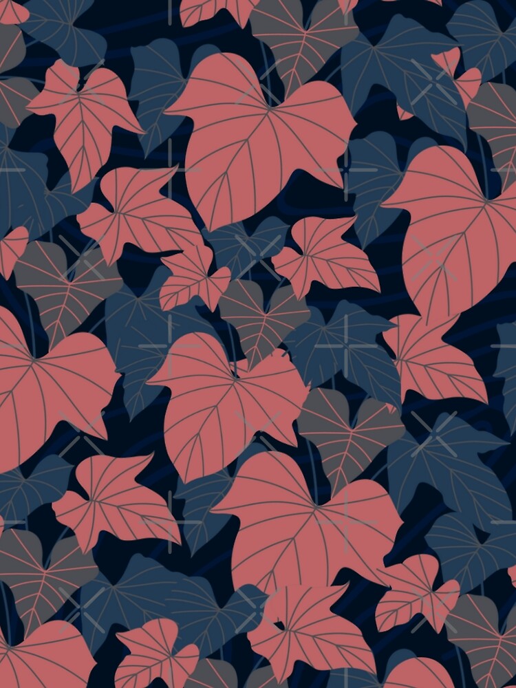Colorful Tropical Philodendron Leaves Pattern by GraphicsClub