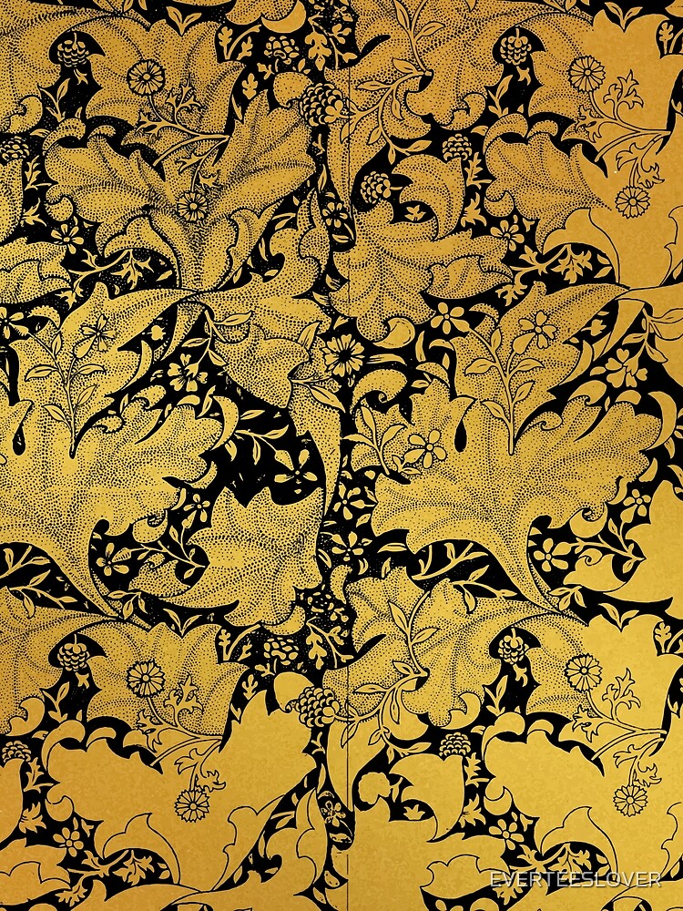 Vintage Golden Botanical Pattern by EVERTEESLOVER