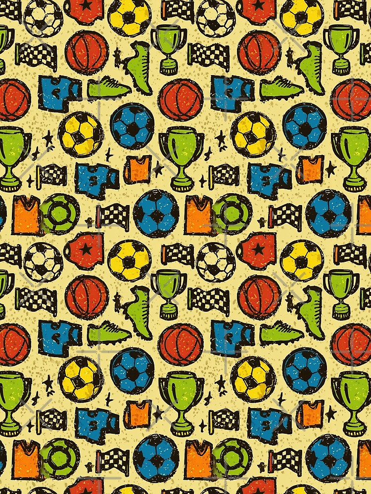 Dense Yellow Football Items Mosaic by Piotrek0001