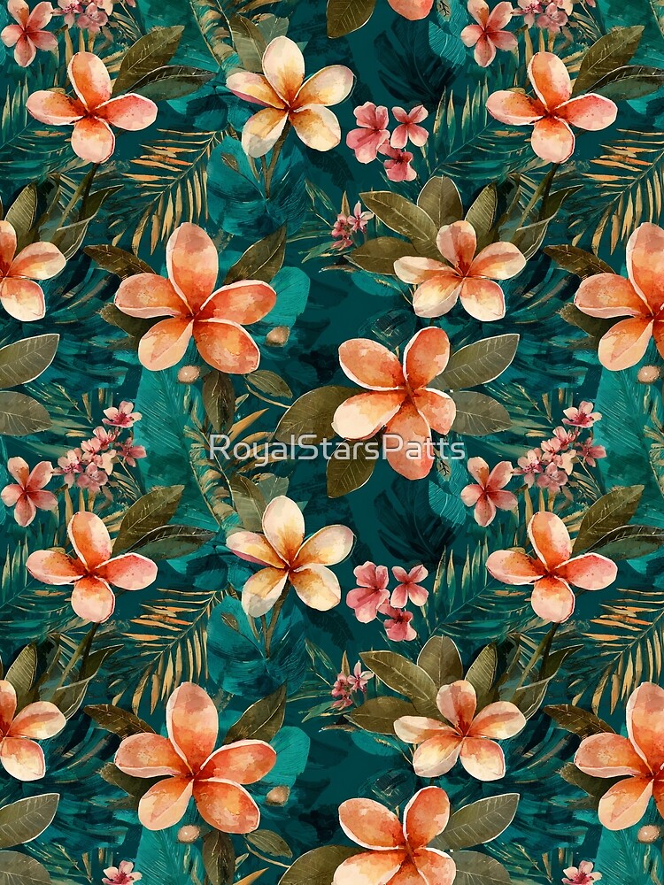 Colorful Tropical Flower Print  - Botanical Garden Pattern  - Fathers Day Ideas by RoyalStarsPatts