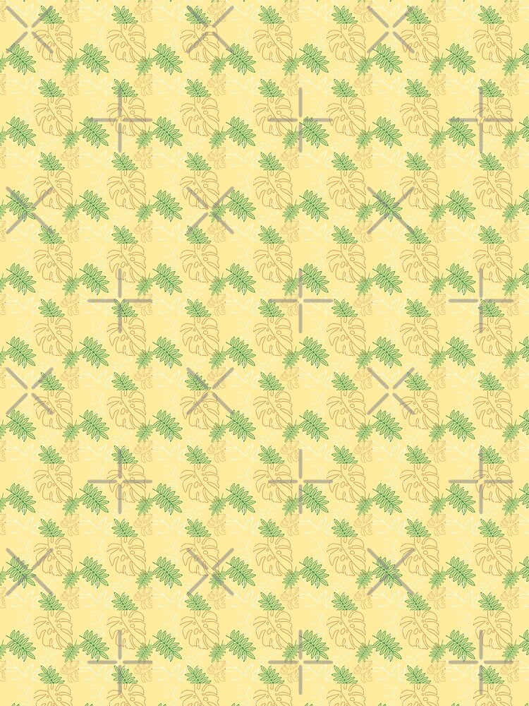 Leaves with Yellow Background by B-Beauty-Design